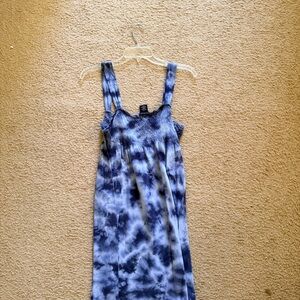 Calvin Klein Jeans Blue Tie-Dye Midi Dress